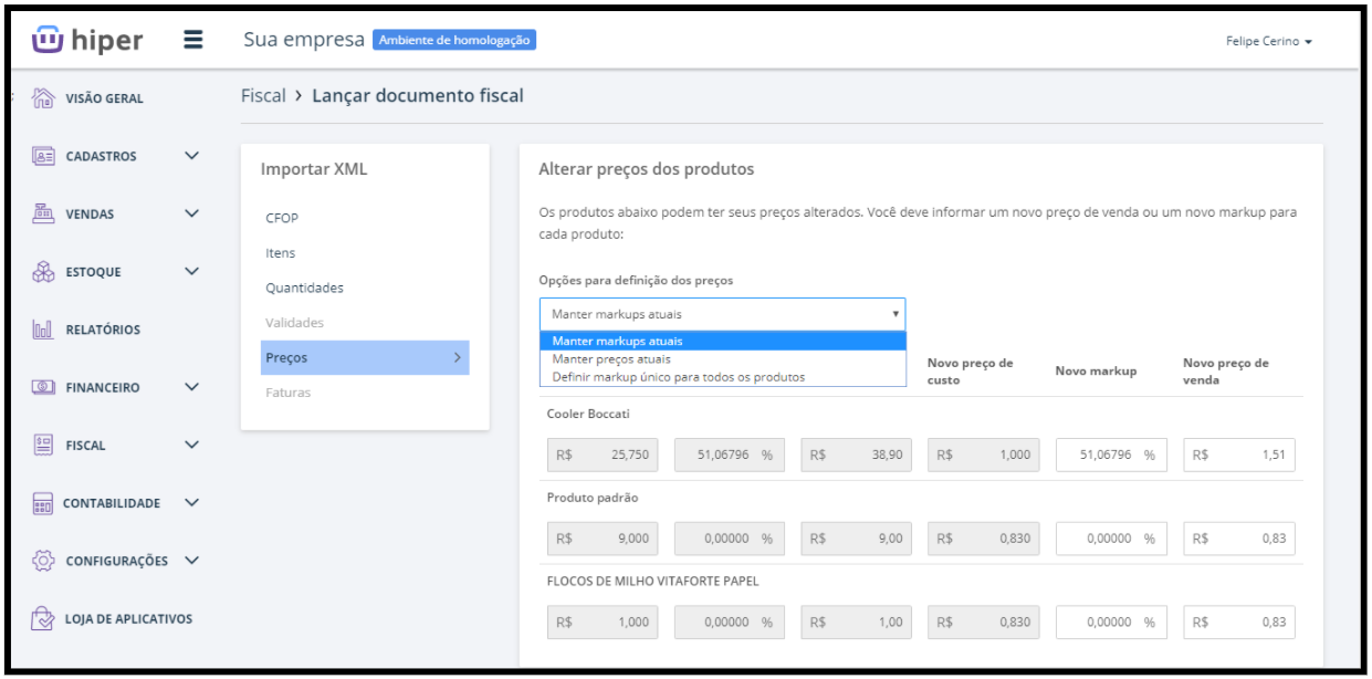 Como importar uma nota fiscal por download de XML