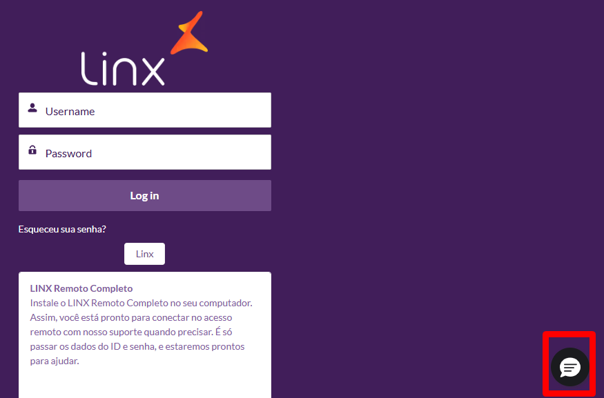 Como solictar suporte Linx TEF via chat